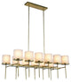 Elegant Lighting Bradford Collection Chandelier, Burnished Brass