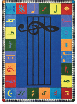 Kid Essentials Rug, Note Worthy, 7'8"x10'9", Elementary