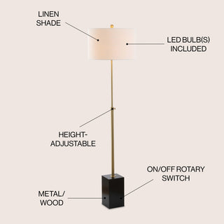 Lafayette Adjustable Height LED Floor Lamp