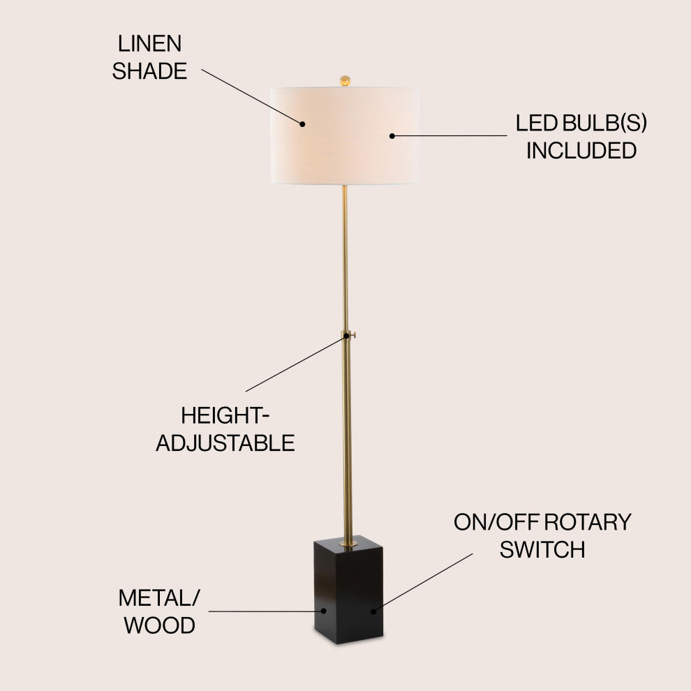 Lafayette Adjustable Height LED Floor Lamp