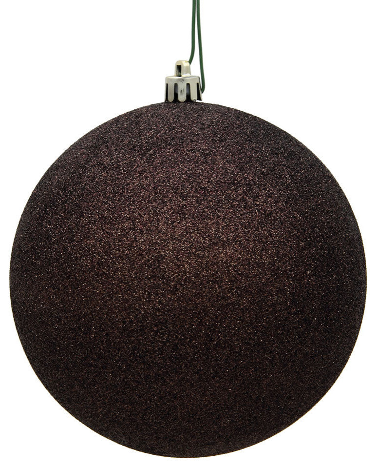 Vickerman 2.75" Chocolate Glitter Ball Ornament, 12 per Bag