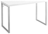 Computer Desk, Home Office, Laptop, 48L, Work, White Laminate, Grey