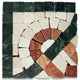 Asterales Red 2.8x2.8 Marble Mosaic Border Corner Tile Polished, 1 piece
