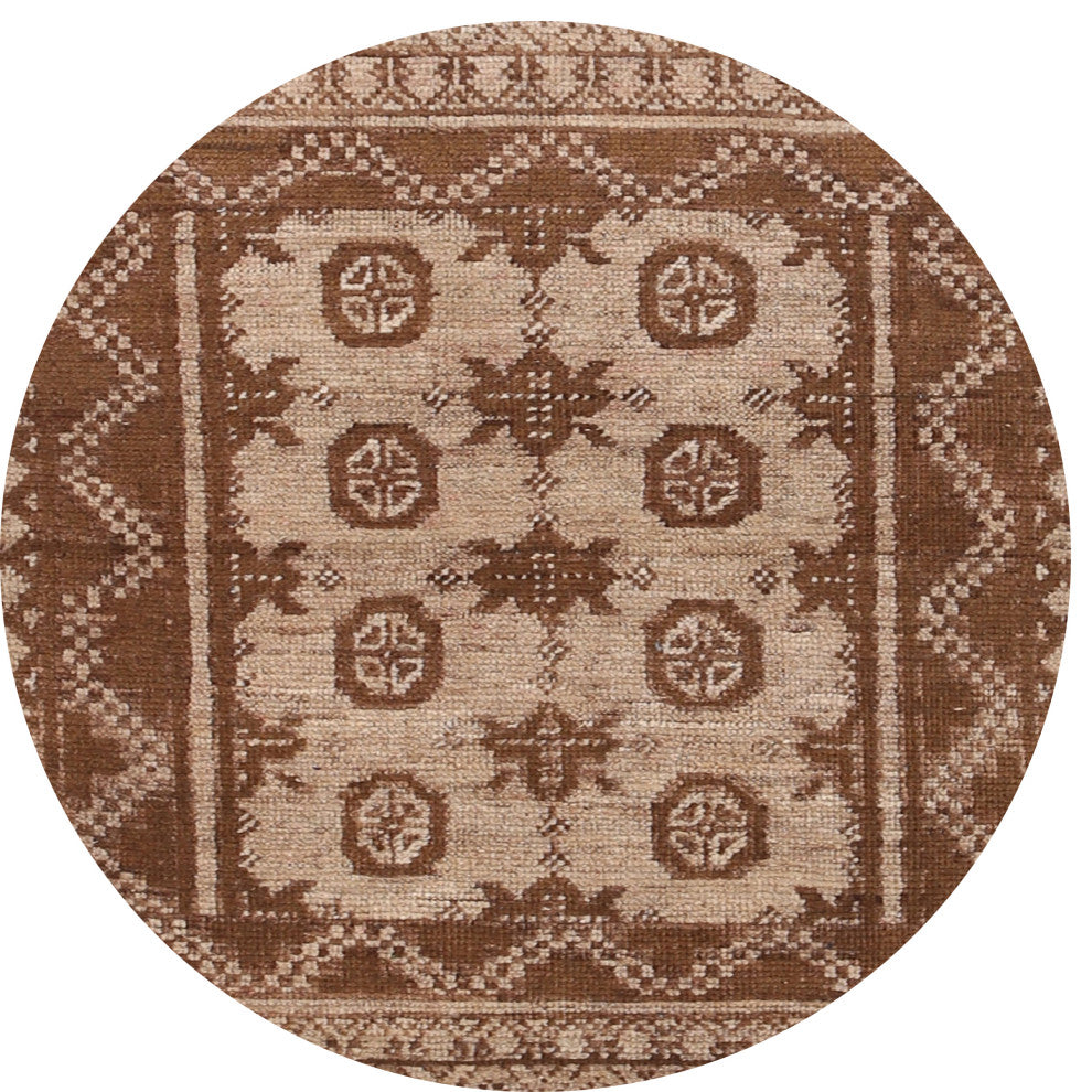 Ahgly Company Indoor Round Traditional Area Rugs, 4' Round