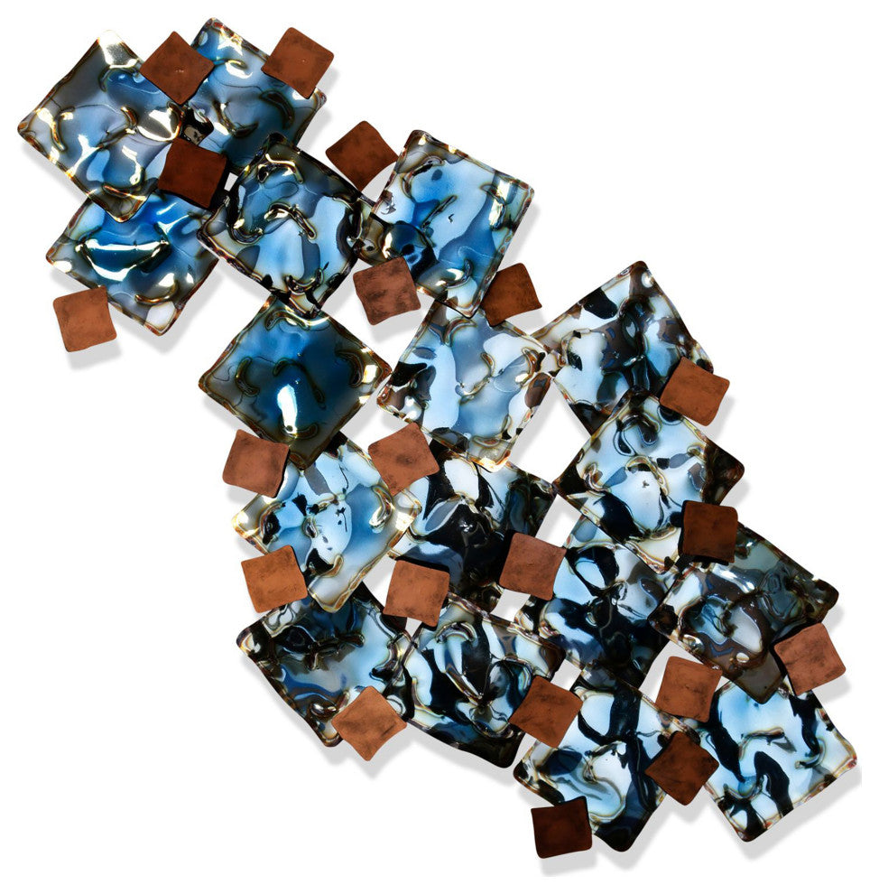 Liquid Lucidity Torched Metal Wall Sculpture 49"Wx25"H5"D