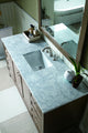 James Martin 305-V60S-WWW-3CAR 60" Single Vanity with Carrara Marble Top