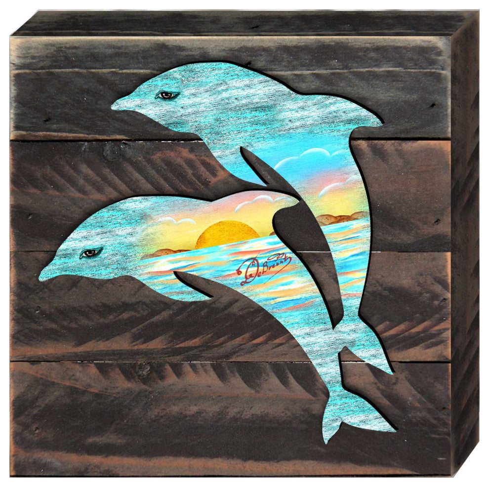 Dolphins Wooden Decor