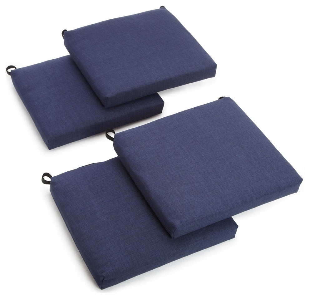 20"x19" Spun Polyester Chair Cushion, Set of 4, Azul