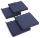 20"x19" Spun Polyester Chair Cushion, Set of 4, Azul