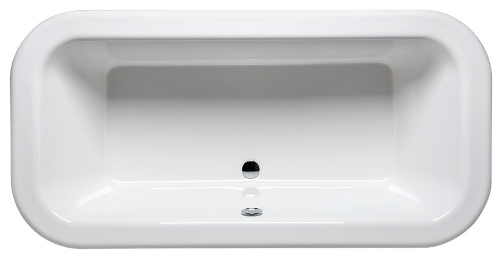Malibu Pebble Rectangle Whirlpool Bathtub 72x36x22 Biscuit