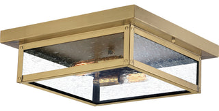 Westover Two Light Flush Mount, Antique Brass