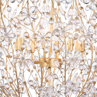 Modern Luxury Floral Globe Sphere Crystal Chandelier, 8-Light