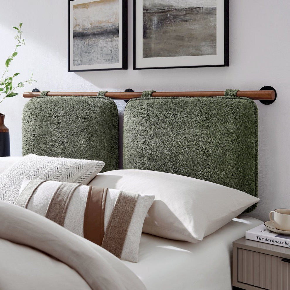 Anela Wall-Mounted Chenille Upholstered King Size Headboard