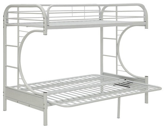 Cabot Twin XL over Queen Futon Bunk Bed, White