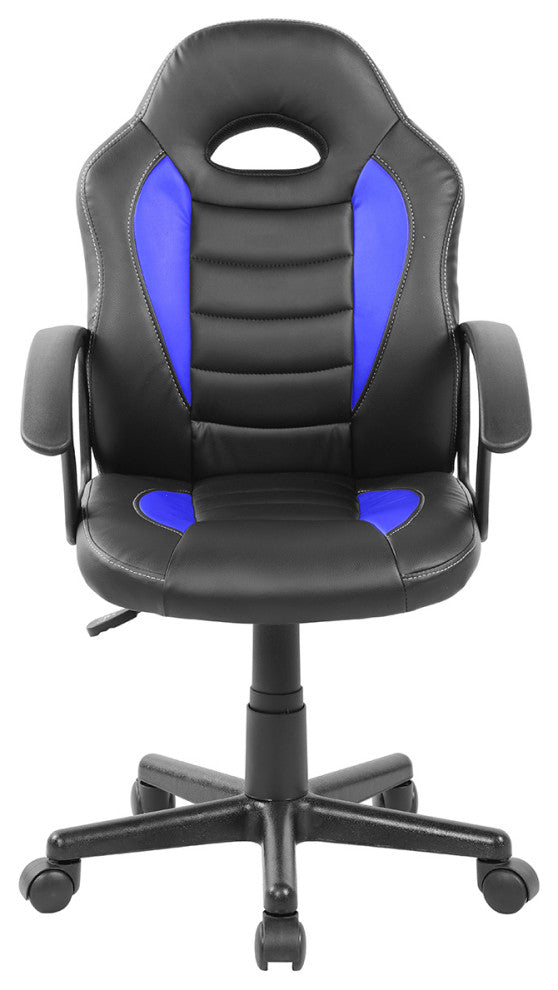 Techni Mobili Kid''s Gaming and Student Racer Chair With Wheels, Blue