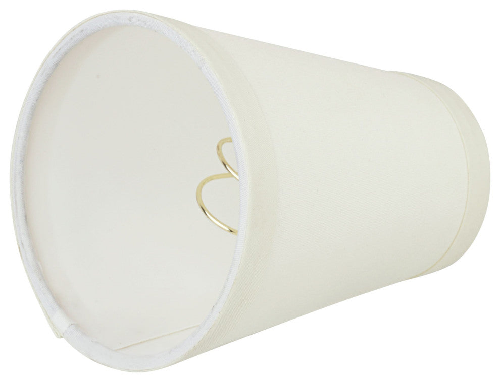 Aspen Creative 32666-X Hardback Empire Clip-On Lamp Shade in White 2 1/2"x4"x5", Pack Set of 6