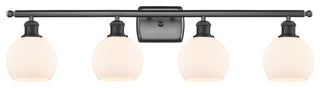 Innovations 516-4W-BK-G121-6 4 Light 36" Bath Vanity Light, Matte Black