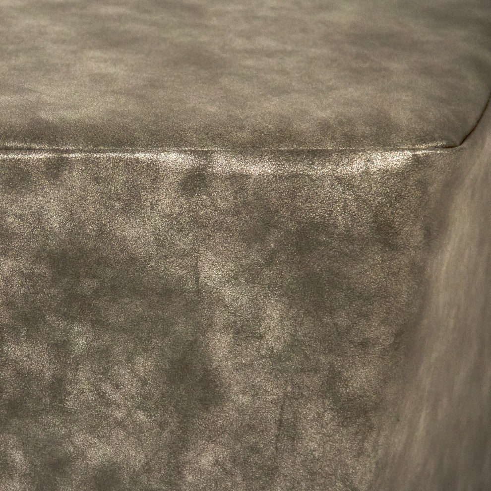 Gray PU Twisted Pentagon Stool