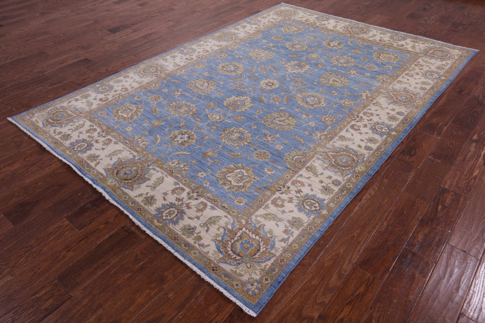 6' 5" X 9' 4" Turkish Oushak Handmade Wool Rug - Q12813