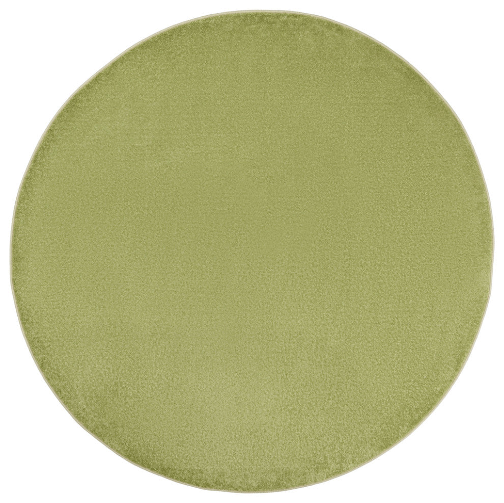 8' X 8' Green Round Non Skid Indoor Outdoor Area Rug