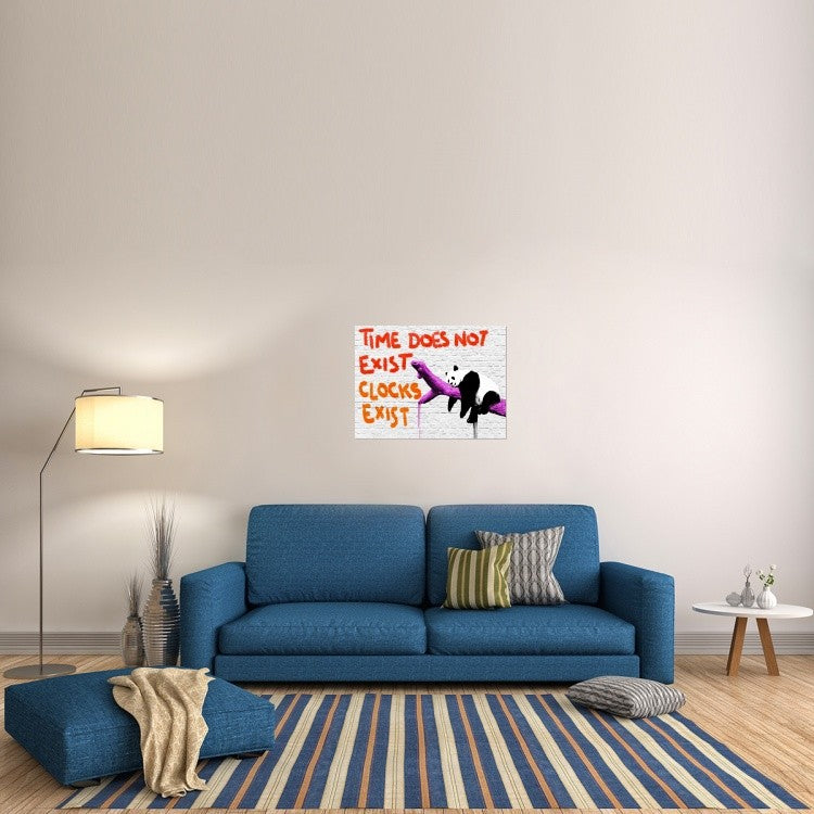 "Time does not exist" Stretched Canvas Giclee by Masterfunk Collective, 32x24"