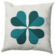 Lucky Clover St. Patrick's Day Throw Pillow, Ocean Abyss Green, 20x20"