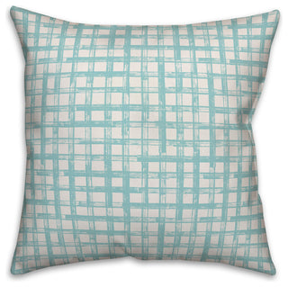 Painterly Plaid 16x16 Throw Pillow