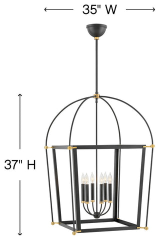 Hinkley Selby Medium Open Frame, Black