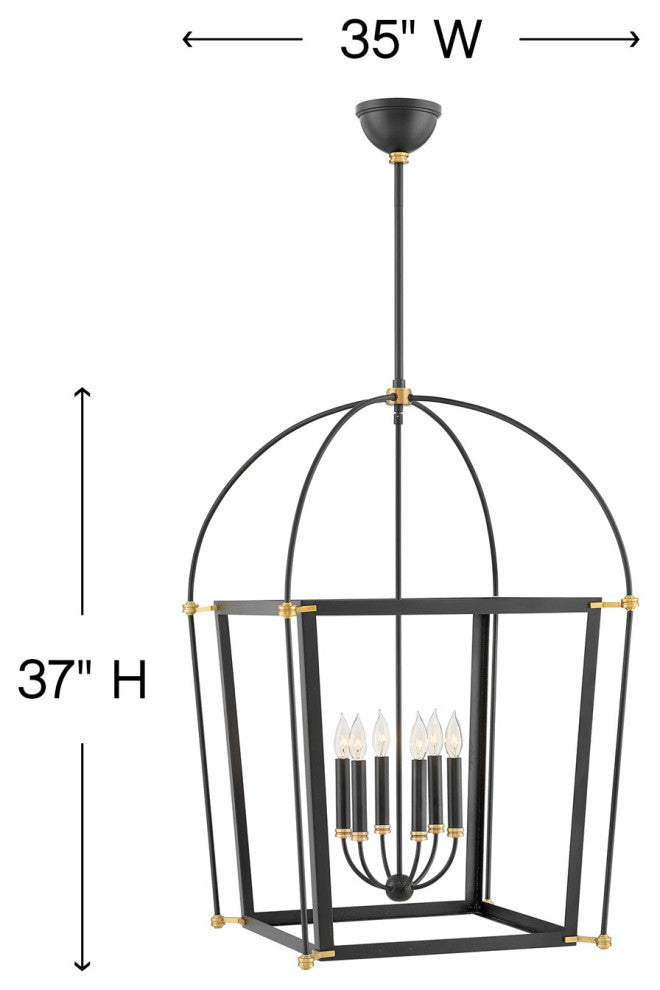 Hinkley Selby Medium Open Frame, Black