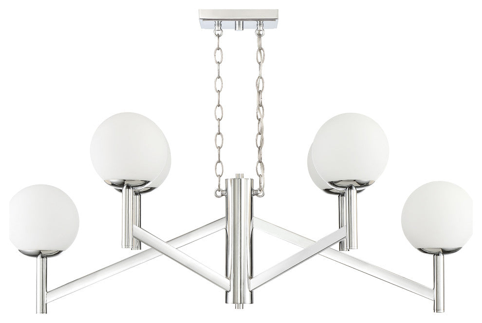 Kelvin 6 Light Chandelier, Chrome