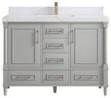 Aberdeen 48 Single Sink Bath Vanity in Coventry Gray 2" Empira Quartz