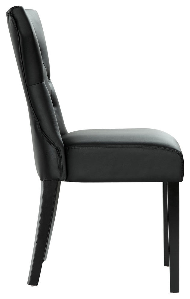 Modern Black Silhouette Dining Vinyl Side Chair