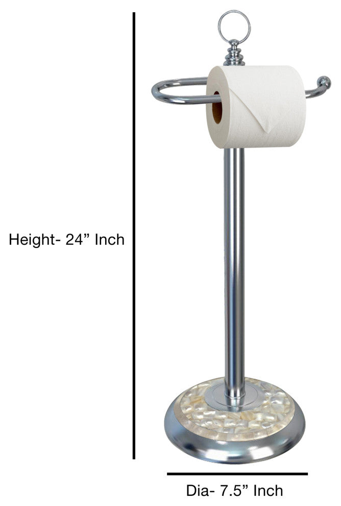 nu steel Toilet Tissue Holder, Chrome With Mother of Pearl