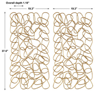 Uttermost In The Loop Gold Wall Art, Set of 2