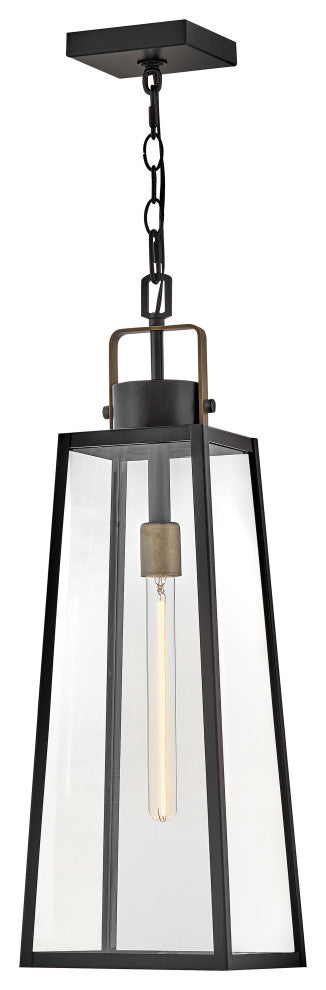 Lark Hugh Large Hanging Lantern, Black