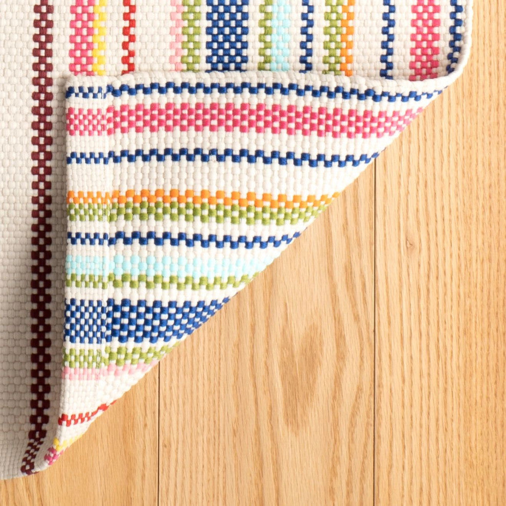 Dash & Albert Summer Stripe Handwoven Indoor/Outdoor Rug, Multi, 3' x 5'