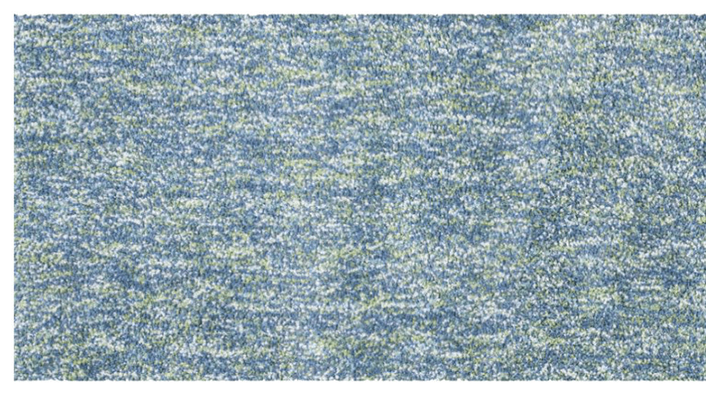 8' Seafoam Heather Indoor Shag Runner Rug