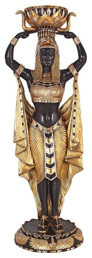 Grand Scale Nubian Maiden With Urn