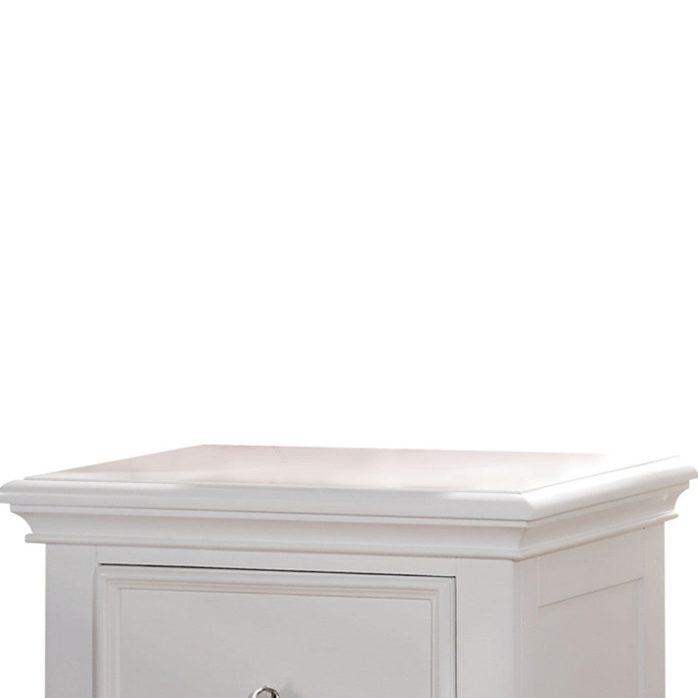 Lacey Nightstand With 2 Drawers, White