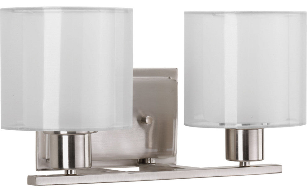 Invite Collection 2-Light Bath Light, Brushed Nickel