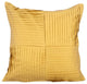 Yellow Single Cushion Sofa Taffeta & Silk 20"x20" Pintucks Textured, Yellow Joy