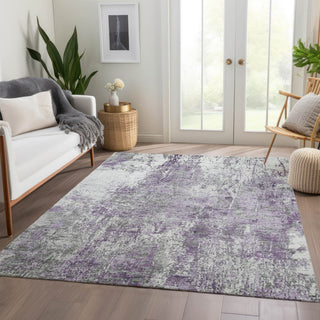 Machine Washable Indoor/Outdoor Chantille ACN1765 Plum 8' x 10' Rug