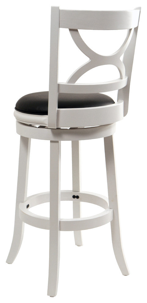 29" Florence Swivel Stool, Distressed White