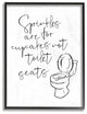 Sprinkles Funny Ink Drawing Bathroom Design, 11"x14"