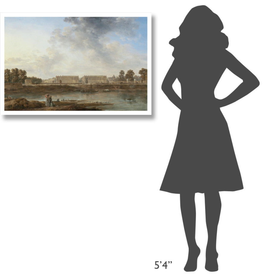 "A View of Place Louis XV" Print by Attributed to Alexandre-Jean Noel, 38"x26"