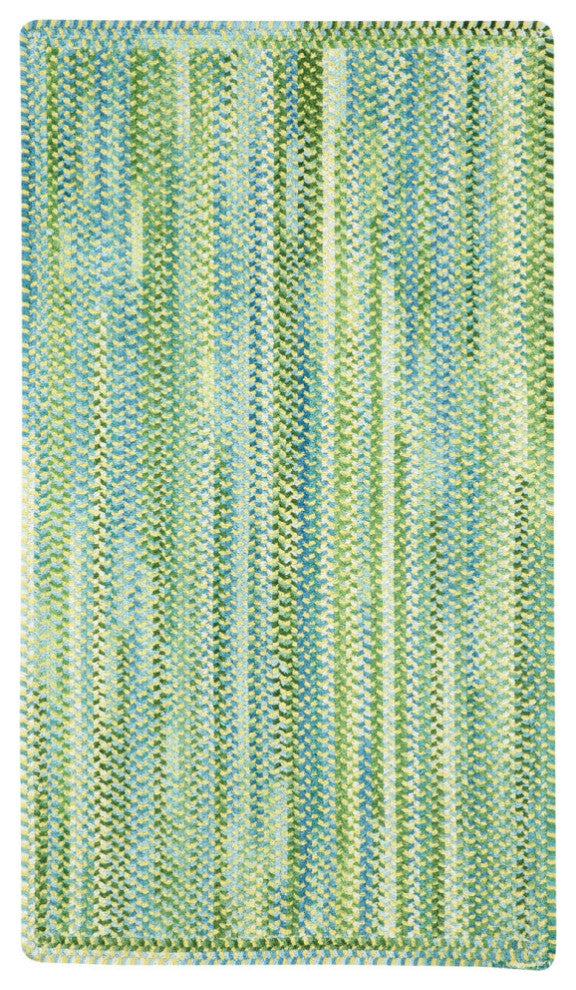 Capel Waterway Yellow 0470_100 Braided Rugs - 24" X 8' Runner Concentric Rectang