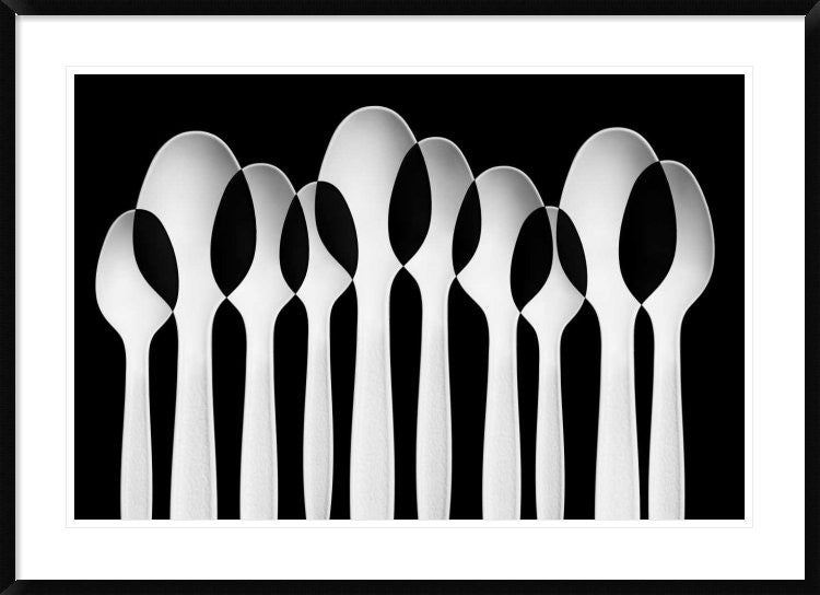 "Spoons Abstract: Forest" Framed Digital Print by Jacqueline Hammer, 44x32"