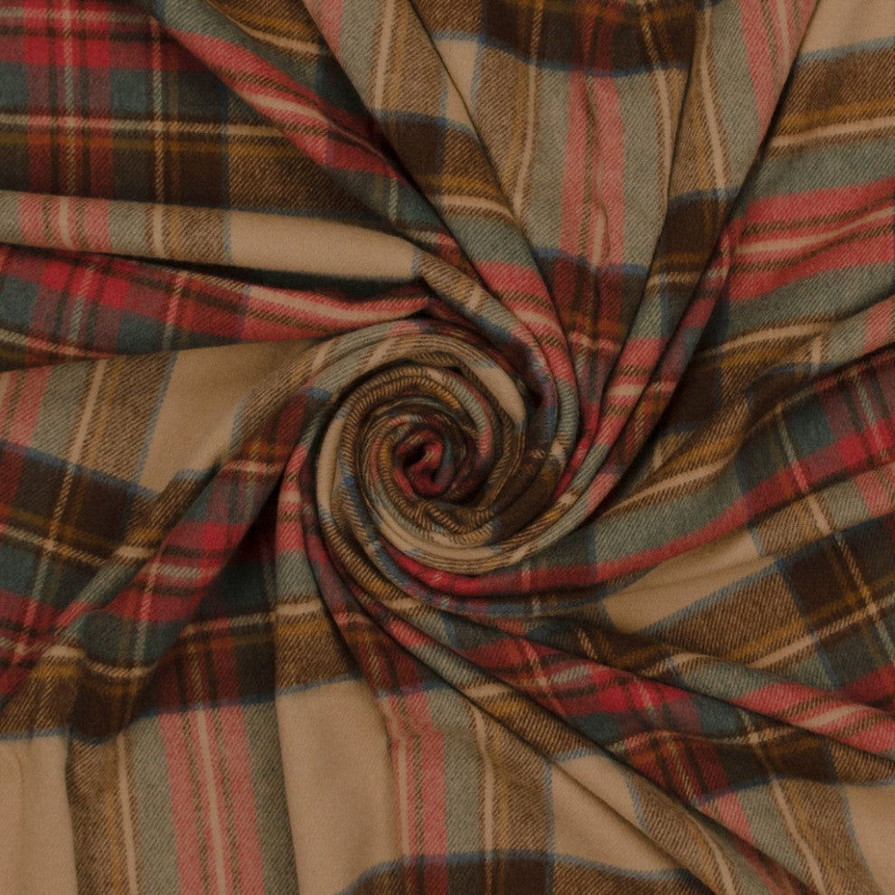 Prince of Scots Highland Tweed Merino Wool Throw, Antique Dress Stewart
