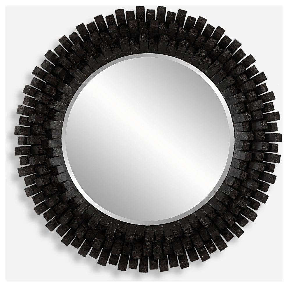 Uttermost 09920 Circle Of Piers 42-1/8" Diameter Circular Beveled - Black