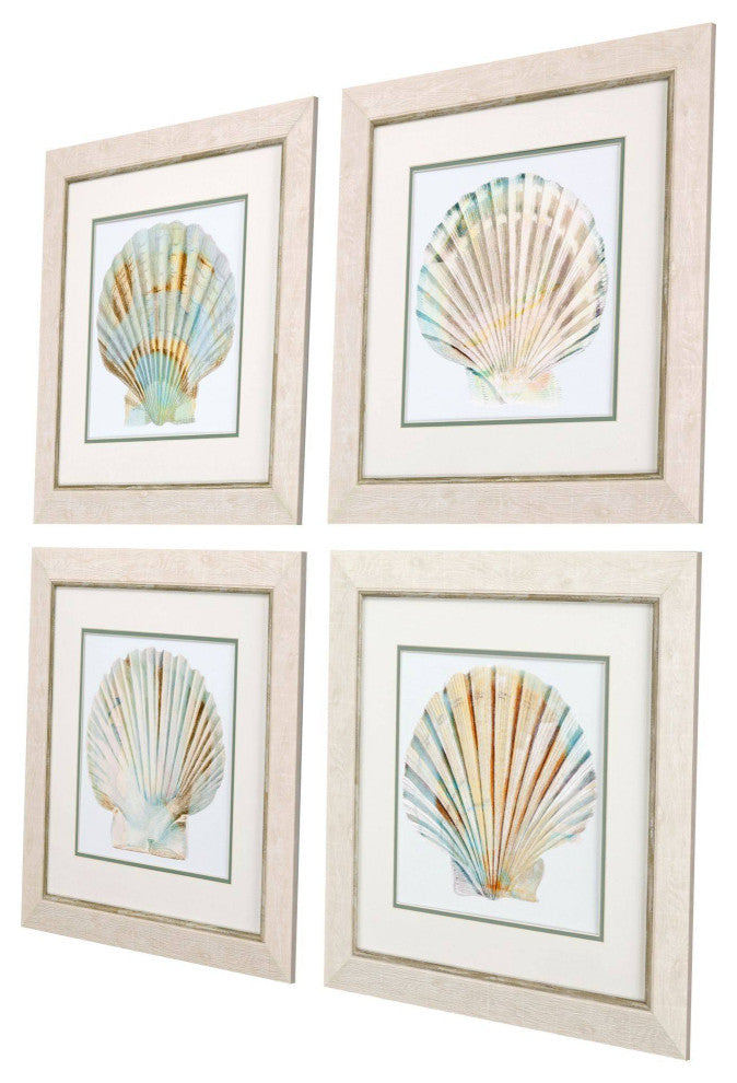 Sea Shape Artwork, 4-Piece Set